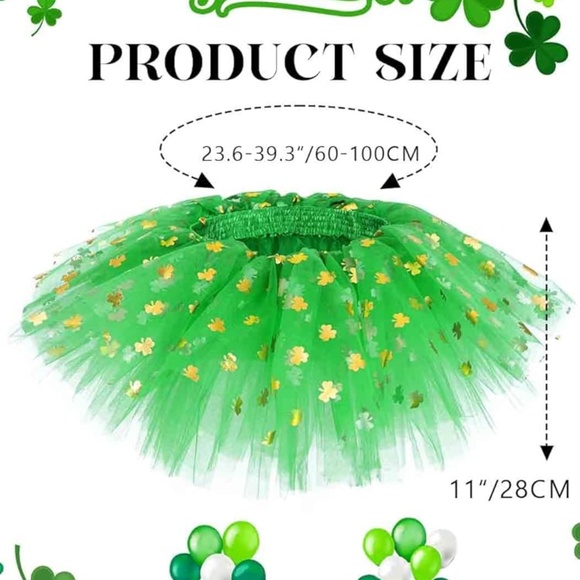 Green Clover Tutus Skirt Women Halloween  Costume OS - Picture 4 of 9
